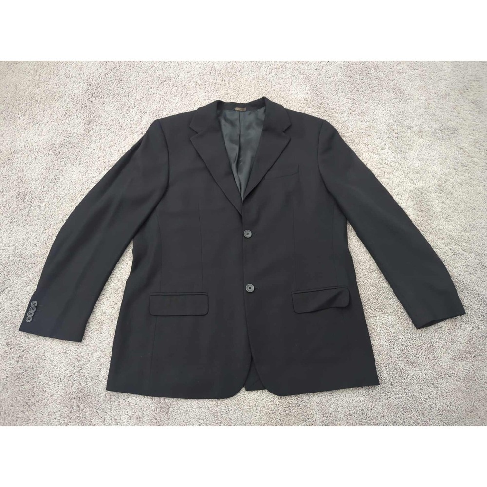 Banana Republic Blazer Mens 46R Black Two Button Front Lined‎ Business